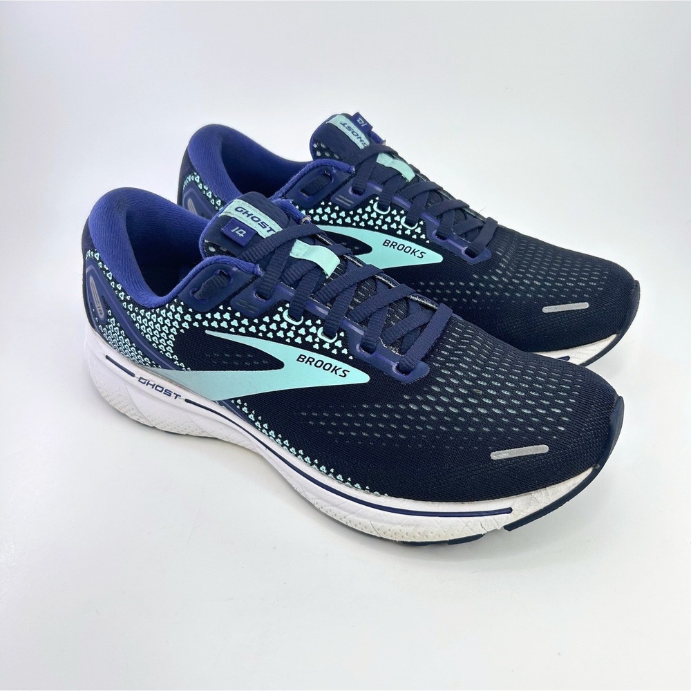 Brooks Ghost 14 Womens 9.5D Running Shoes Blue Training Sneakers 1203561D446